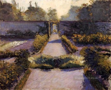  Chen Oil Painting - The Kitchen Garden Yerres landscape Gustave Caillebotte